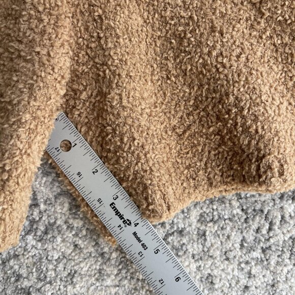 Skims Shorts Womens L XL Brown Cozy Boucle Lounge Soft Fuzzy Pull On High Waist - Picture 3 of 7